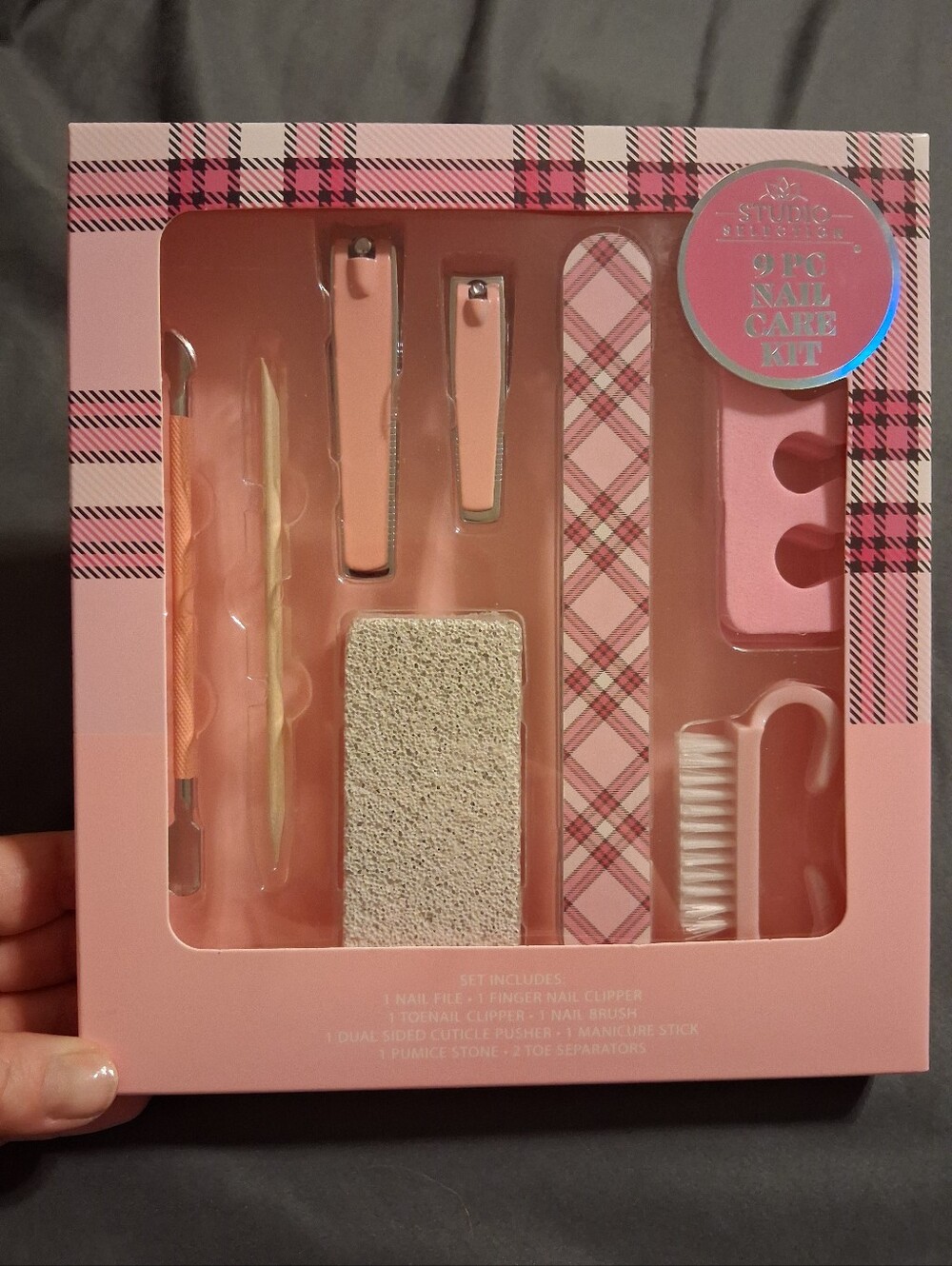 NWT Studio Selection Pink 9-Piece Nail Care Kit